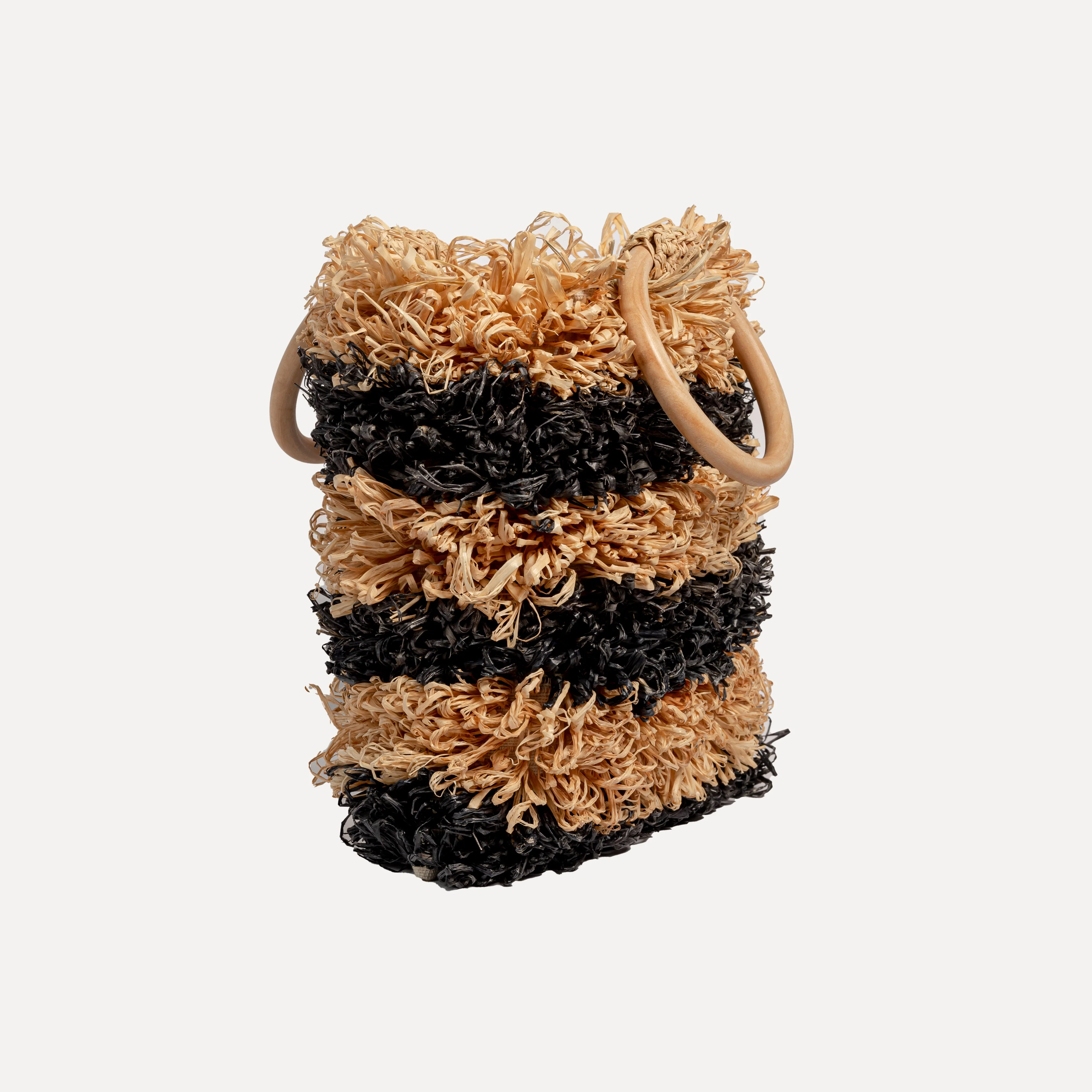 Entrudo | Pouch Baçal Raffia two-tone natural - Image 3