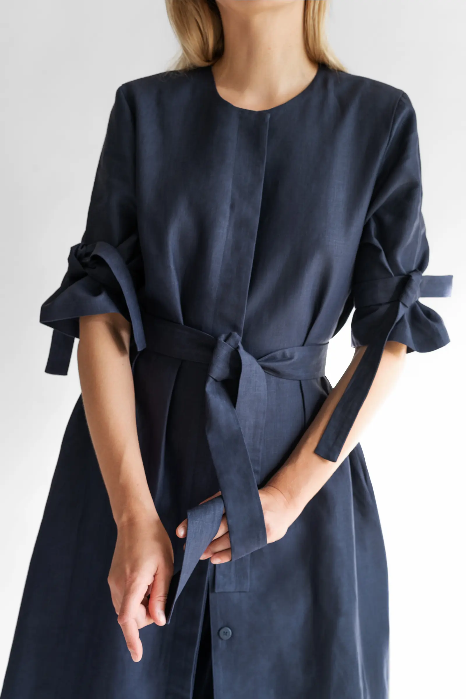 PBG studio | Belted Linen Midi dress - Image 12