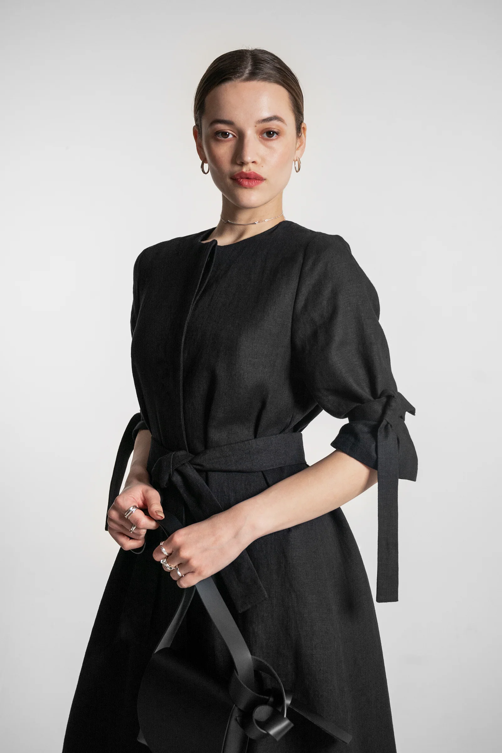 PBG studio | Belted Linen Midi dress - Image 55