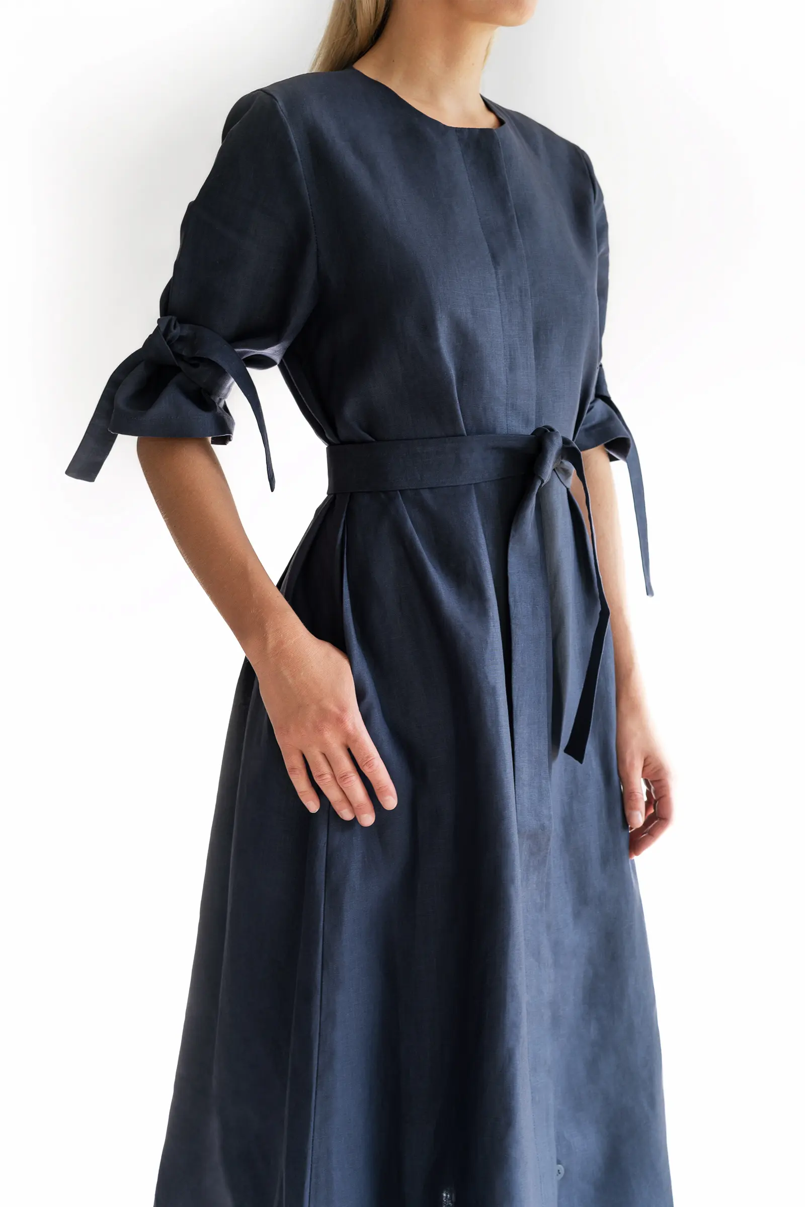PBG studio | Belted Linen Midi dress - Image 73