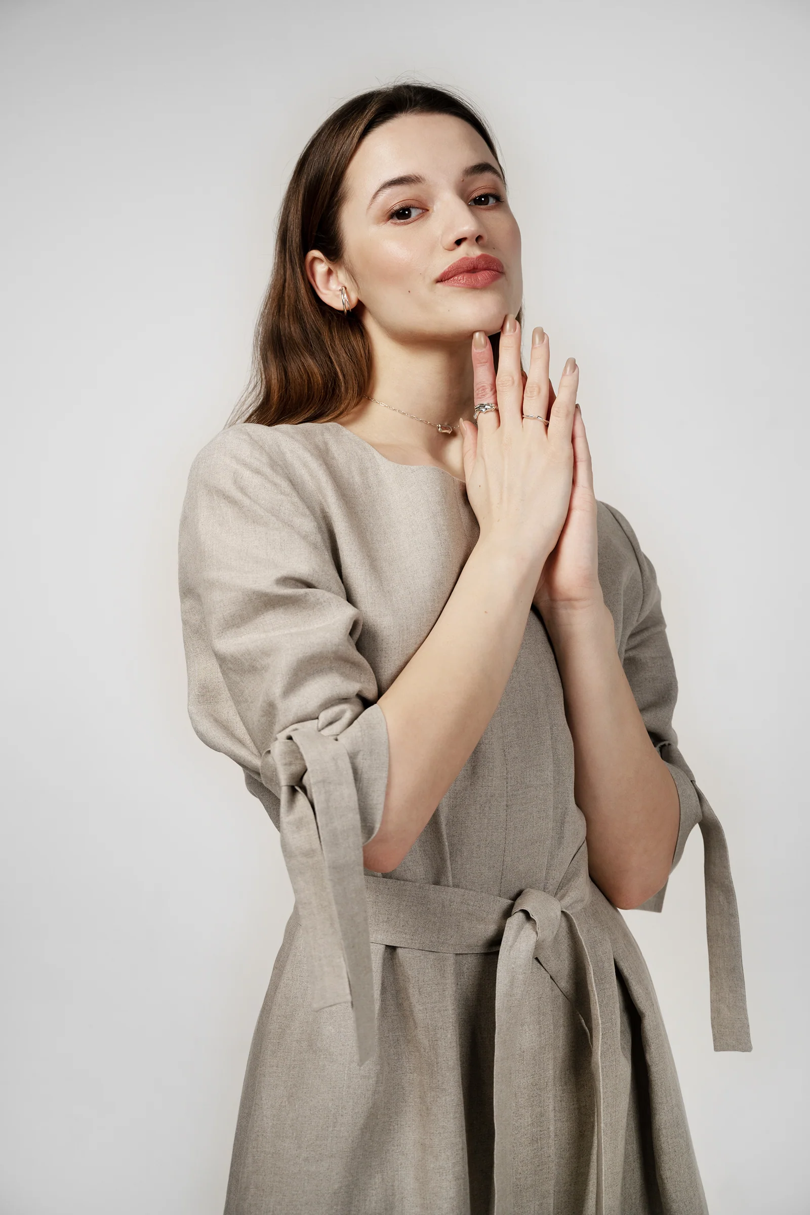 PBG studio | Belted Linen Midi dress - Image 9