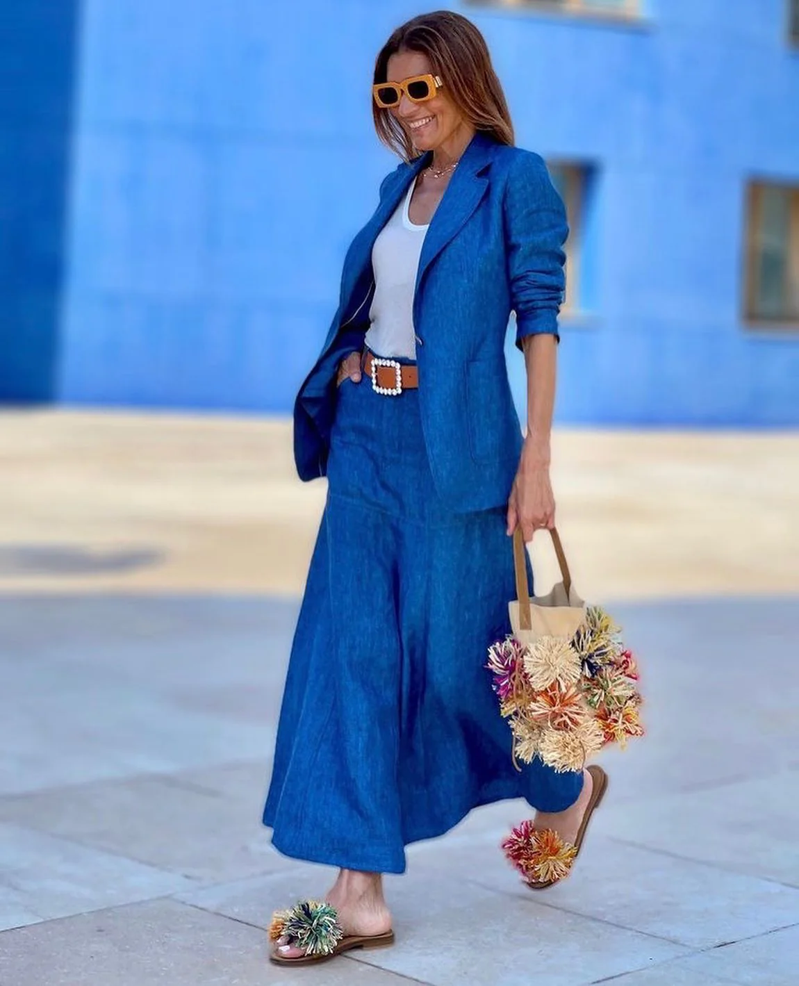 Entrudo | Lalim Bucket Bag with raffia flowers - Image 10