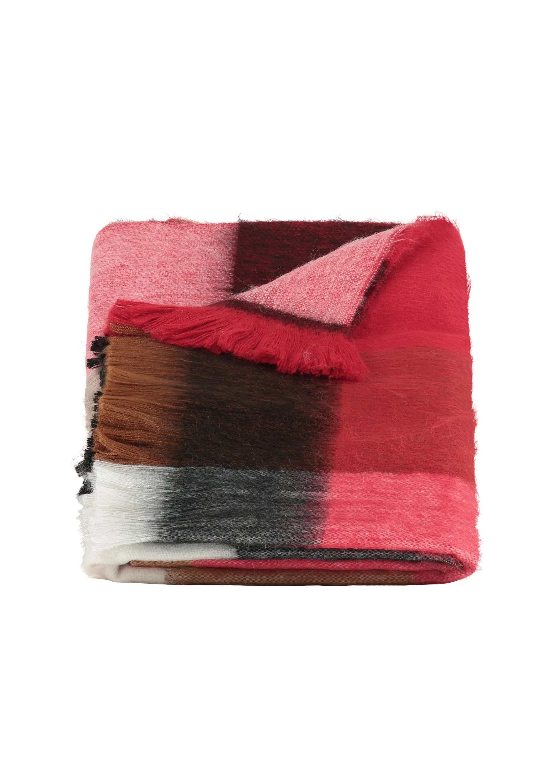 Alpaca Loca | Scarf Blocked Red, Black and Naturals - Image 5