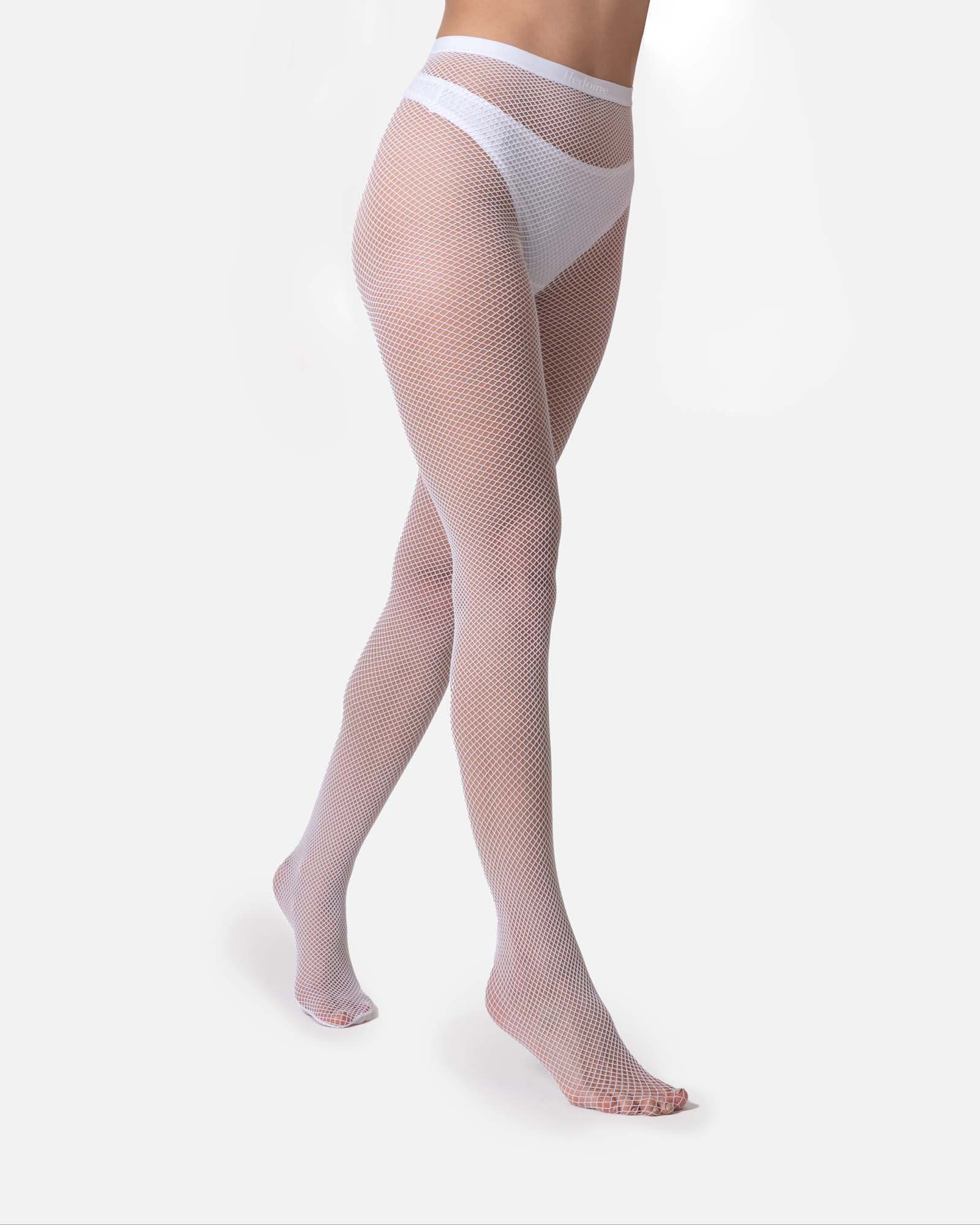Hēdoïne | Fishnet Tights White The Drama - Image 8