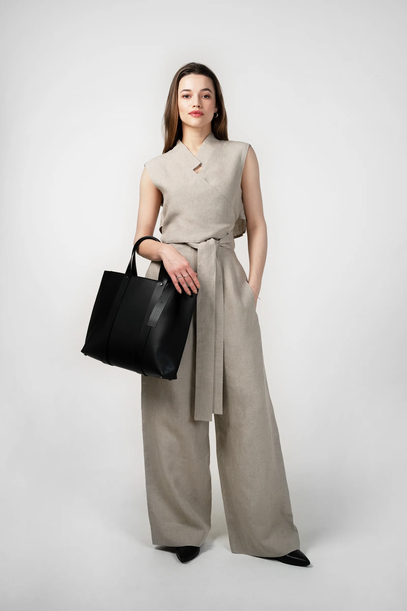 PBG studio | Wide Leg Linen Trousers - Image 9